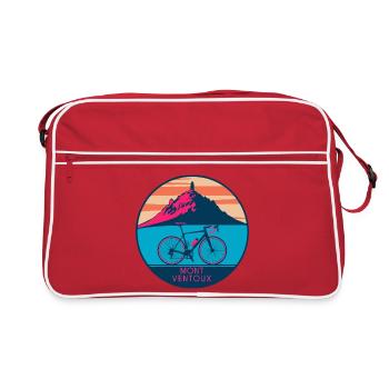 Design de T-shirt Mont Ventoux - Retro Tasche - Rot/Weiß - Vorne
