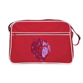 Papillons cérébraux Purple Epilepsy Awareness - Sac Retro - rouge/blanc - Devant