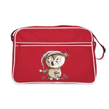 Petit hibou noctambule - Sac Retro - rouge/blanc - Devant