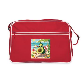 végan, végétarien, végan humour - Sac Retro - rouge/blanc - Devant