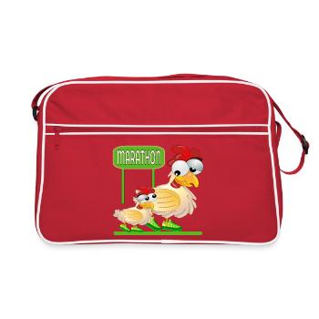 MARATHON - VOLAILLE POULET - Sac Retro - rouge/blanc - Devant