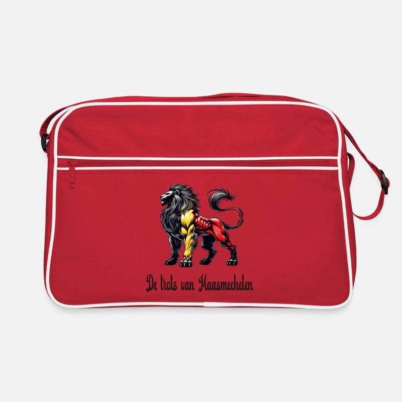 Maasmechelen Löwe Flaggen Design Retro Tasche