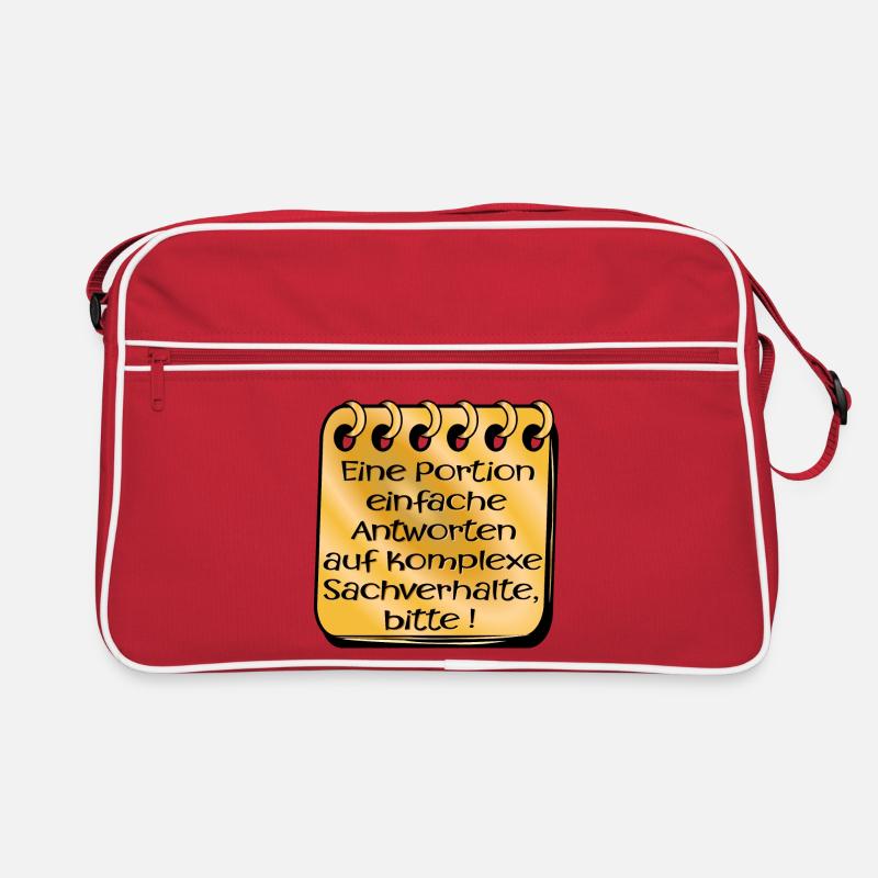 POPULISMUS - Retro Tasche - Rot/Weiß