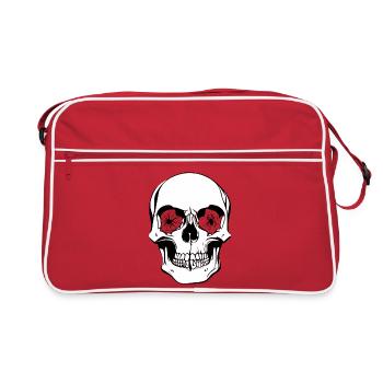 Skull - Retro Bag - red/white - Front