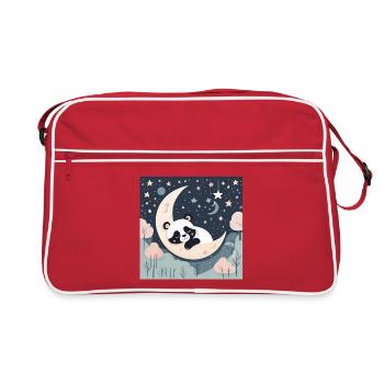 Baby, Säugling, Kind, Baby Poster - Retro Tasche - Rot/Weiß - Vorne