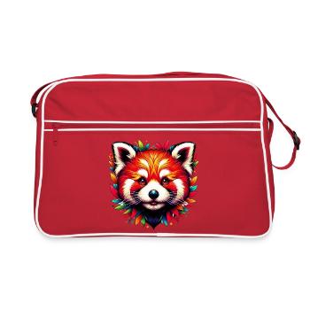Kleiner Panda - Retro Tasche - Rot/Weiß - Vorne