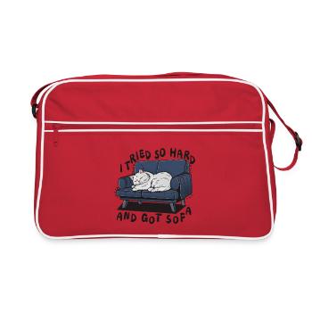 Sofa Nap Cat: I Tried So Hard - Retro Bag - red/white - Front