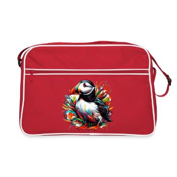 Puffin - Retro Bag - red/white - Front
