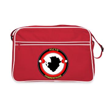 Piktogramm Charentaise - Retro Tasche - Rot/Weiß - Vorne