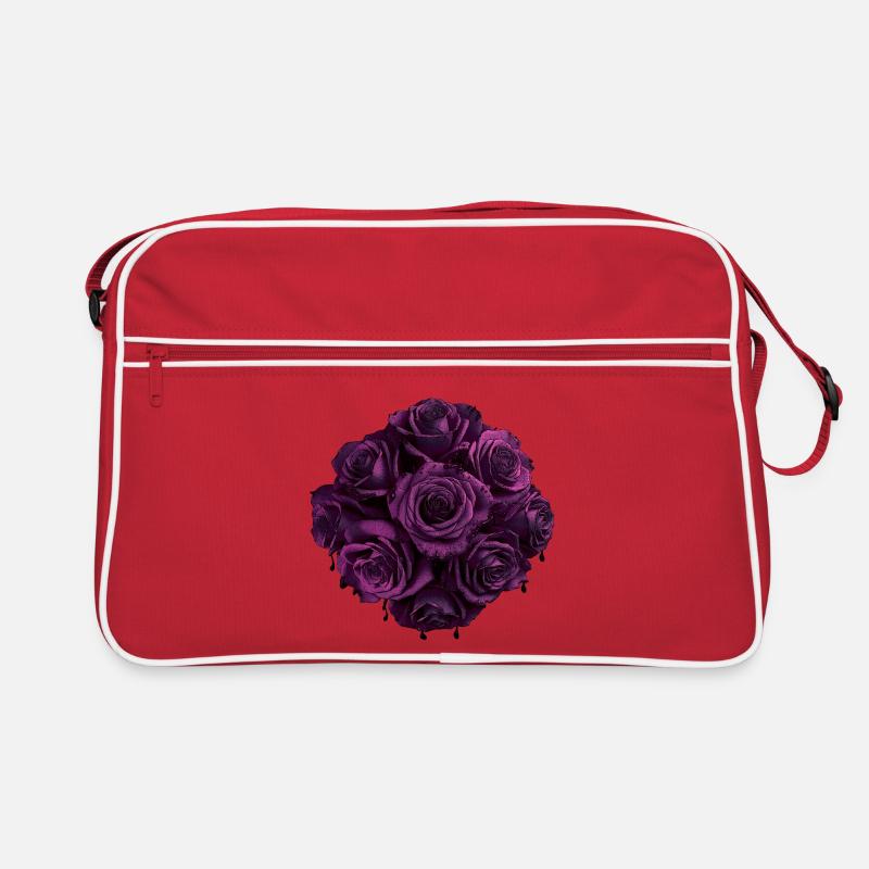 tropfende rosenblüten version 2, geschenkidee Frau Retro Tasche