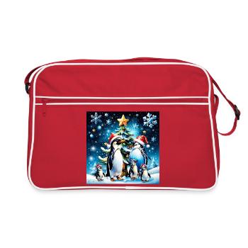 Pingouins mignons - Sac Retro - rouge/blanc - Devant