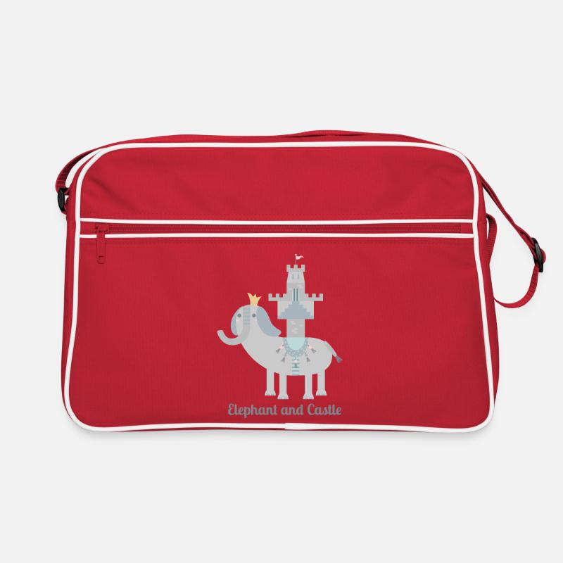 elephant and castle l with text Retro Bag