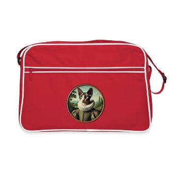 Portrait d’un chat sphynx de style Renaissance - Sac Retro - rouge/blanc - Devant