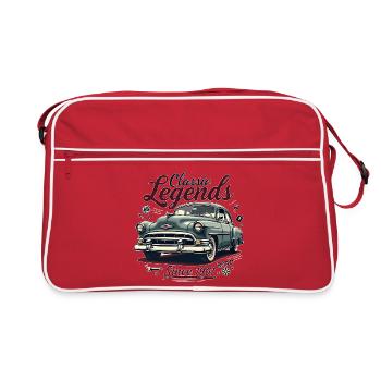 Classic Car Legends – Retro-Vintage Style - Retro Bag - red/white - Front
