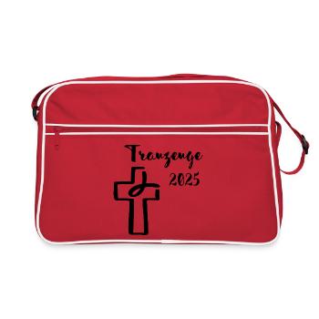 Best Man 2025 Fish dives into the cross - Retro Bag - red/white - Front