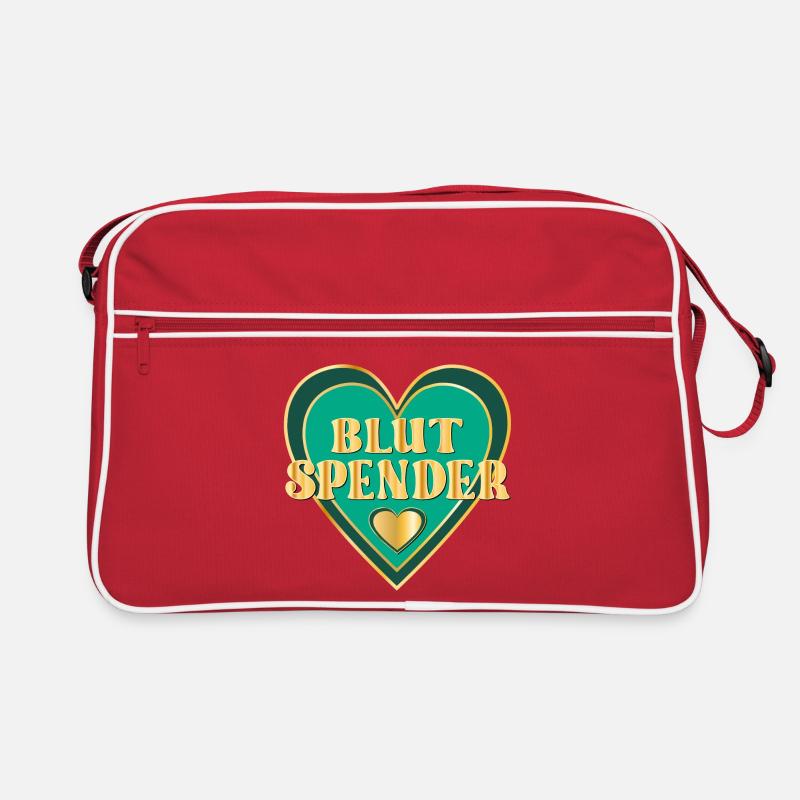 HERZ SPENDE BLUTSPENDER Retro Tasche