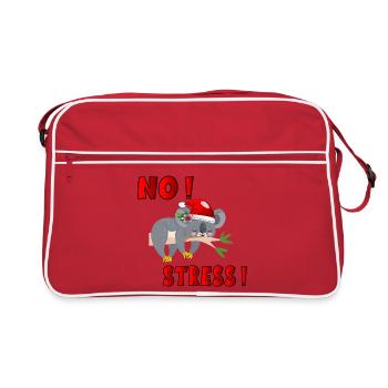 CHRISTMAS ANIMALS NO STRESS - Retro Bag - red/white - Front