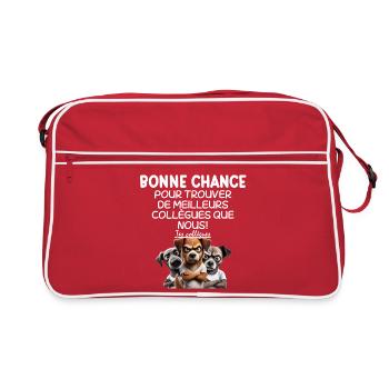 Good luck finding better colleagues - Retro Bag - red/white - Front