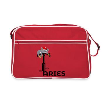 NOËL À VÉLO BÉLIER - Sac Retro - rouge/blanc - Devant