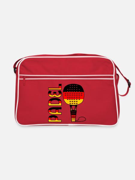 PADEL ALLEMAND TENNIS ALLEMAGNE - Sac Retro - rouge/blanc - Devant