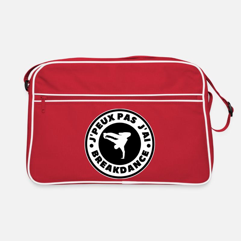 Ich kann nicht, ich habe Breakdance - Retro Tasche - Rot/Weiß