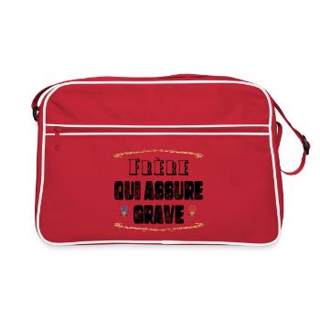 Frère Qui Assure Grave - Sac Retro - rouge/blanc - Devant