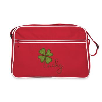 Lucky Four Leaf Clover - Retro Bag - red/white - Front