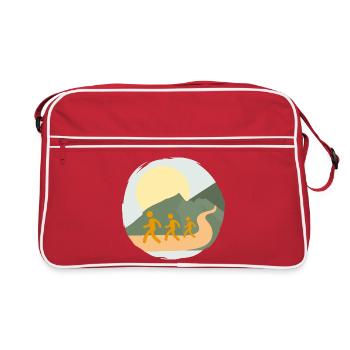 Keep on Walking - Retro Tasche - Rot/Weiß - Vorne
