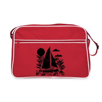 Cartoon Sailing - Retro Bag - red/white - Front