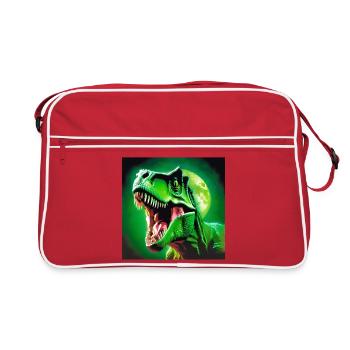 T-rex, prehistory, t-rex - Retro Bag - red/white - Front