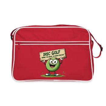 Disc Golf - Là où l’herbe est toujours plus verte - Sac Retro - rouge/blanc - Devant