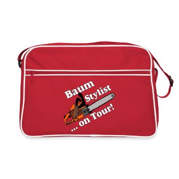 Baum Stylist Chainsaw Tour - Retro Tasche - Rot/Weiß - Vorne