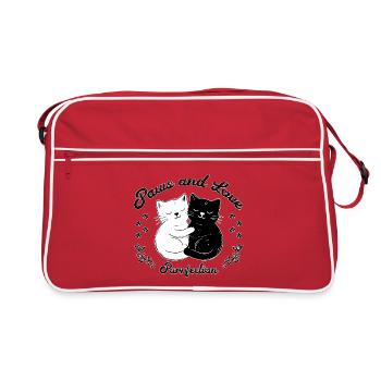 Paws & Love – Simply Schnurrfekt - Retro Bag - red/white - Front