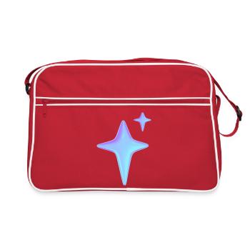 Esthétique holographique scintillante - Sac Retro - rouge/blanc - Devant