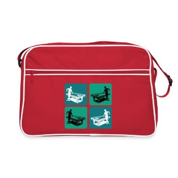 Vintage Billiards Player - Retro Bag - red/white - Front