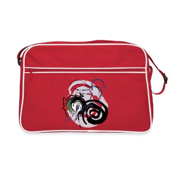 Abstract pattern - Retro Bag - red/white - Front