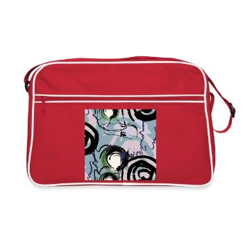 Formes dessinées à la main - Sac Retro - rouge/blanc - Devant