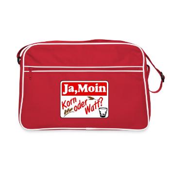 grain , party , wheat grain ,Yes moin grain or watt - Retro Bag - red/white - Front