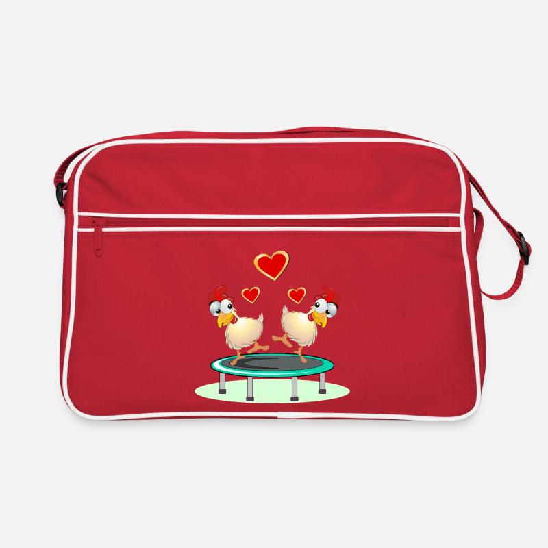 Poules Couples TRAMPOLINE DE SAUT Sac Retro