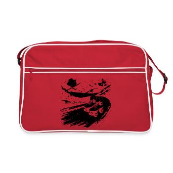 Dessin de patins à roulettes - Sac Retro - rouge/blanc - Devant