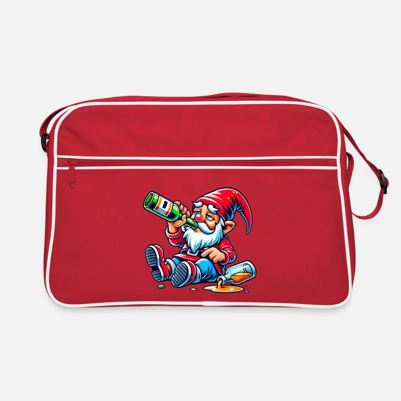 Gartenzwerk Feierabend Retro Tasche