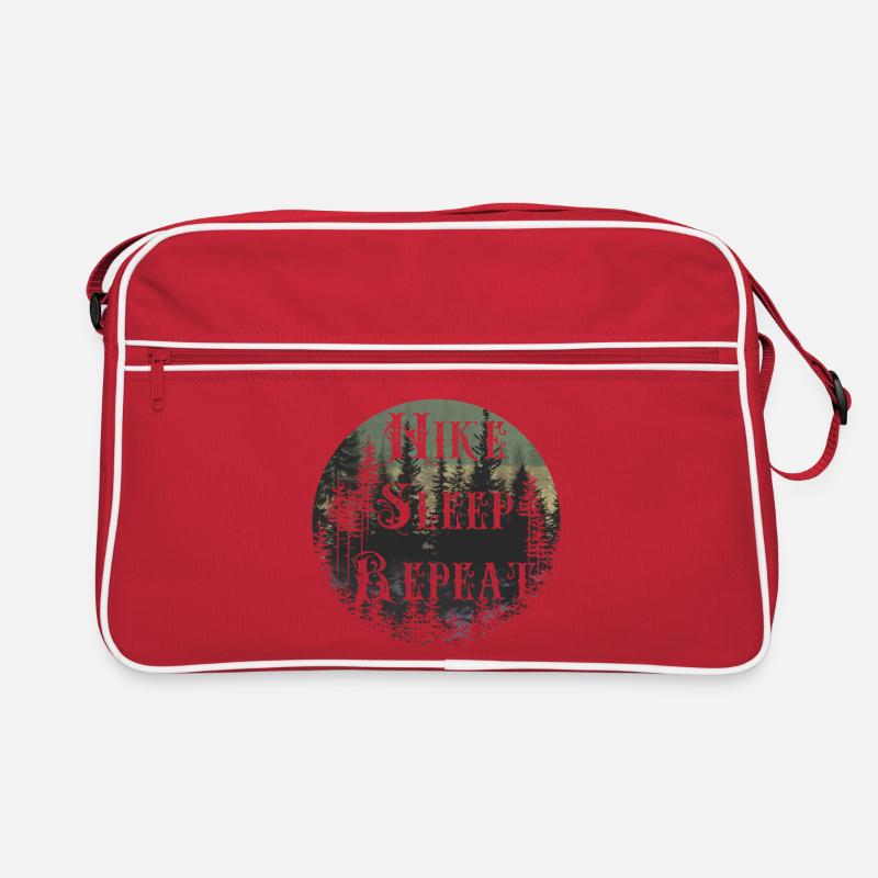 Make Sleep Repeat – Waldsilhouette Rund Retro Tasche