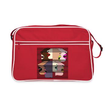 CRIS : LES FEMMES VOTENT DÉMOCRATIE - Sac Retro - rouge/blanc - Devant