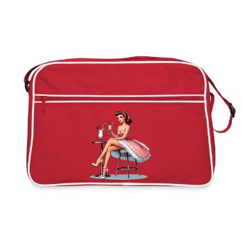 Femme Rockabilly Pina Colada Cadeau - Sac Retro - rouge/blanc - Devant