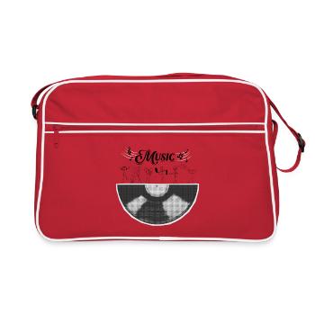 Half a music cylinder - Retro Bag - red/white - Front