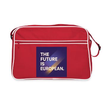 Europäische Zukunftsvision Design - Retro Tasche - Rot/Weiß - Vorne