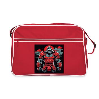 Primal Ronin – The Samurai Gorilla - Retro Bag - red/white - Front