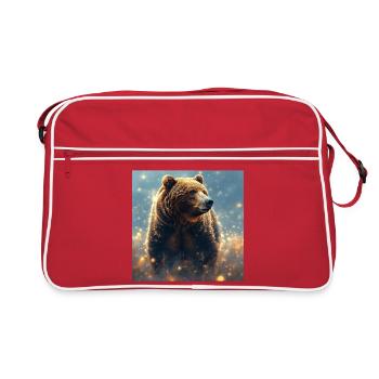 Animal Totem Ours Brun - Sac Retro - rouge/blanc - Devant