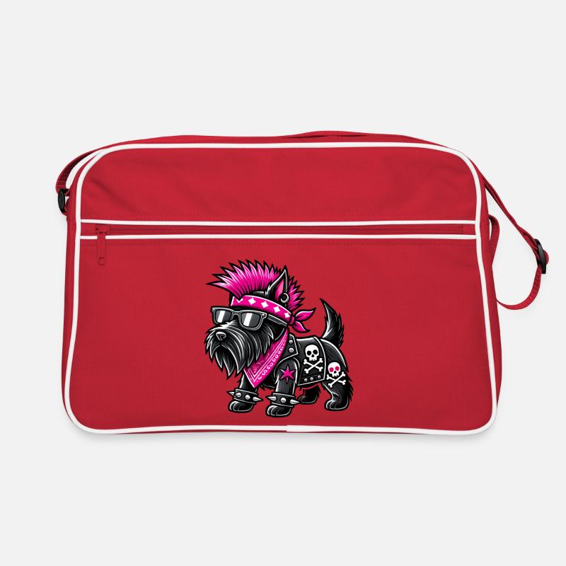 Scottish Terrier Punk Music Retro Bag