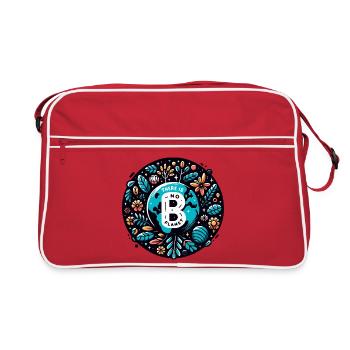 There Is No Planet B – Minimalist Earth - Retro Bag - red/white - Front